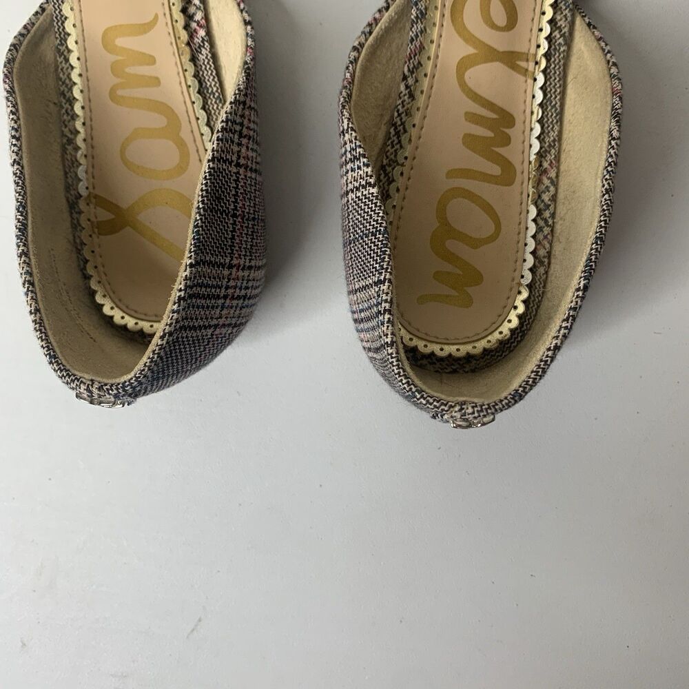 Sam Edelman Rodney D'Orsay Flats Glen Plaid Pattern Sz 9 Pointed Toe - Picture 8 of 11